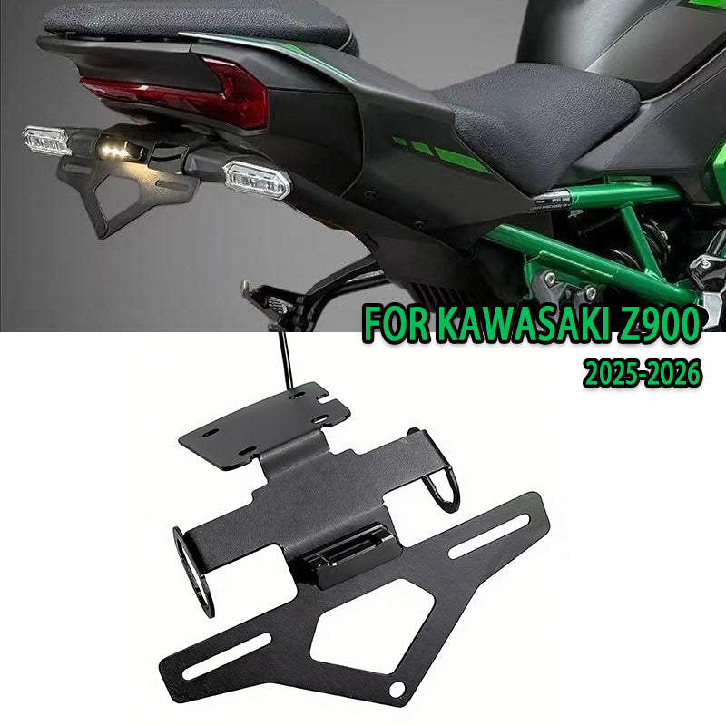 For Kawasaki Z900 2025 2026 Rear License Plate Frame Mount Holder Bracket Motorcycle Tail Light Bracket License Plate Bracket