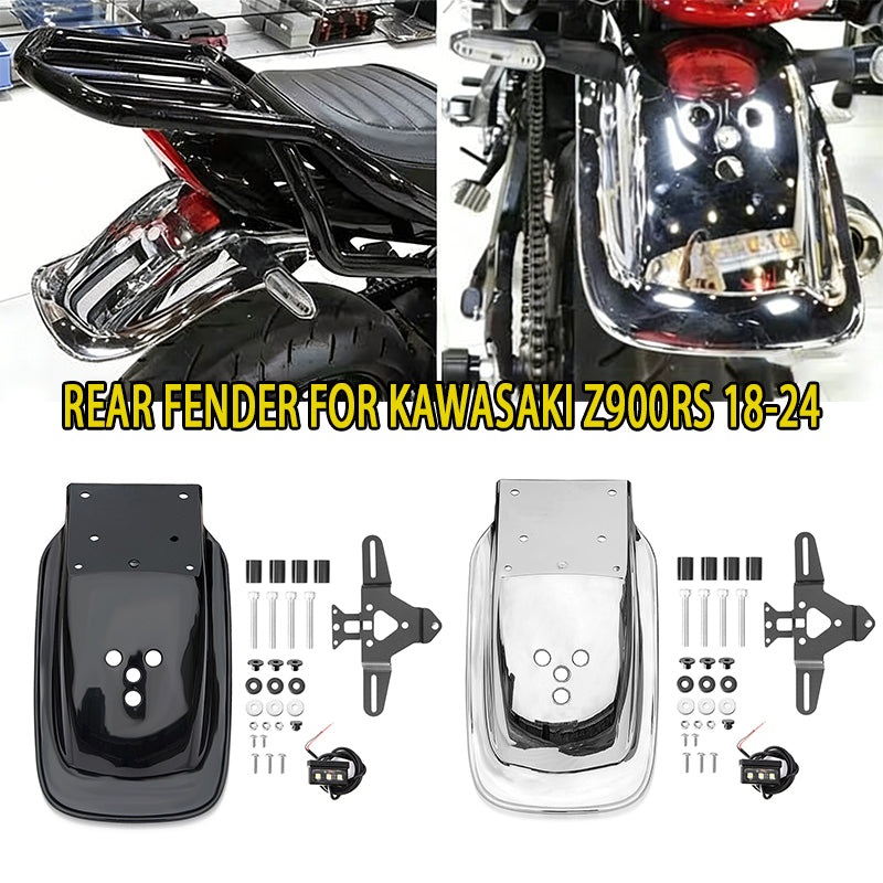For Kawasaki Z900RS SE Cafe ABS 18-24 Motorcycle Wheel Hugger Mudguard Splash Guard Licese Plate Holder Rear Fender