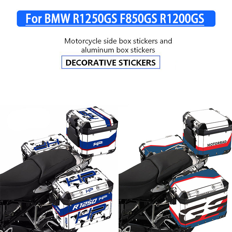 For BMW R1200GS R1250GS ADV GSA F850GS Adventure 2014-2023 Motorcycle Aluminum Case Box Stickers Motorrad Panniers Decals